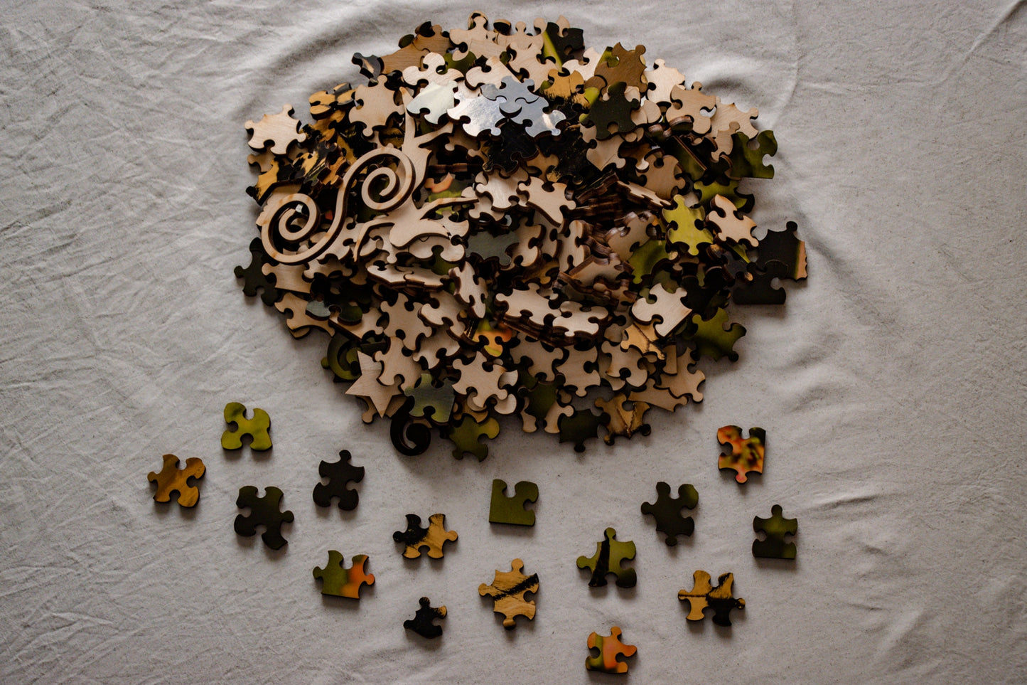 Yellow Butterfly, wooden puzzle, 328 pcs