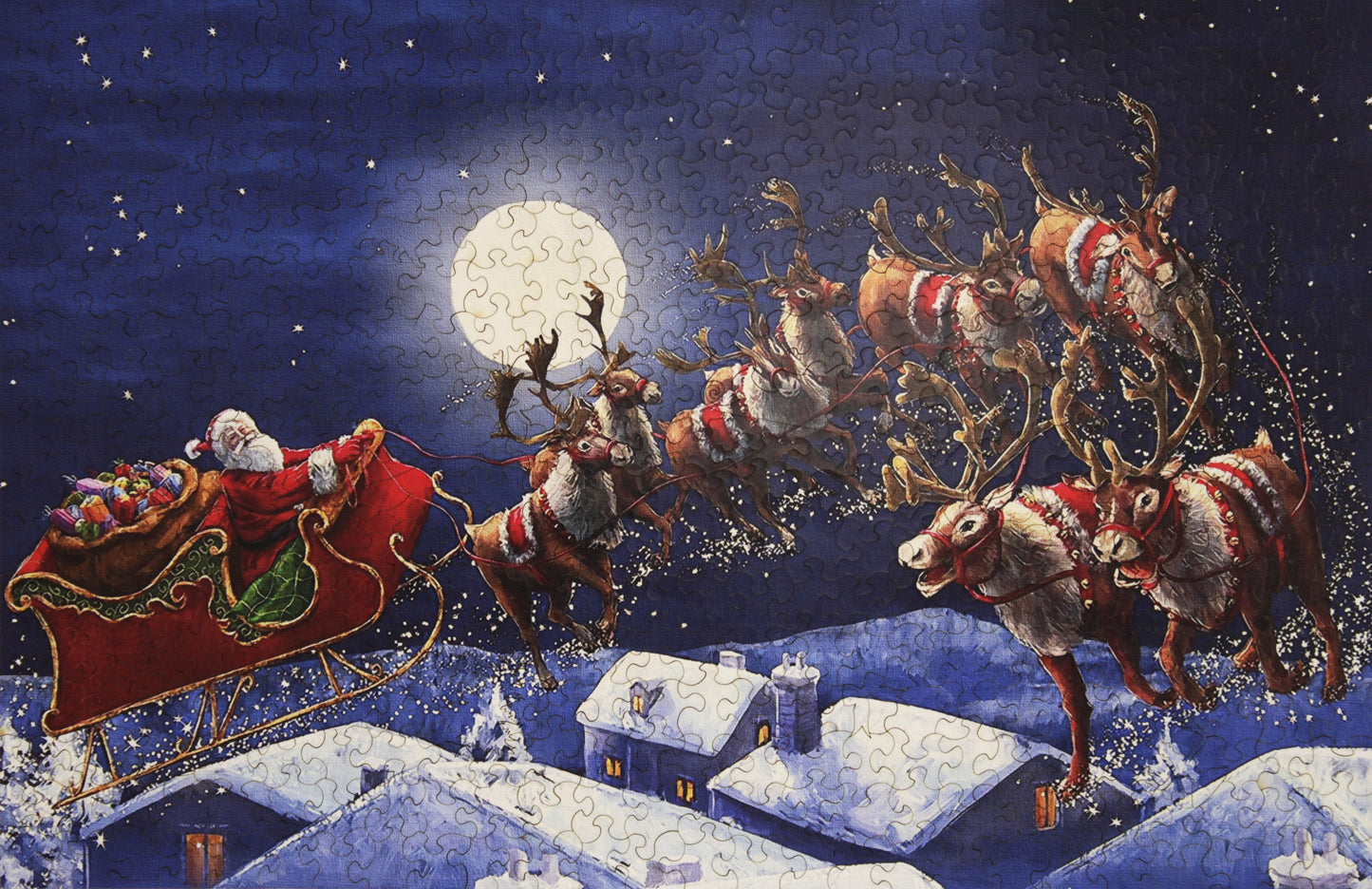 Santa's Sleigh, wooden puzzle, 461 pcs