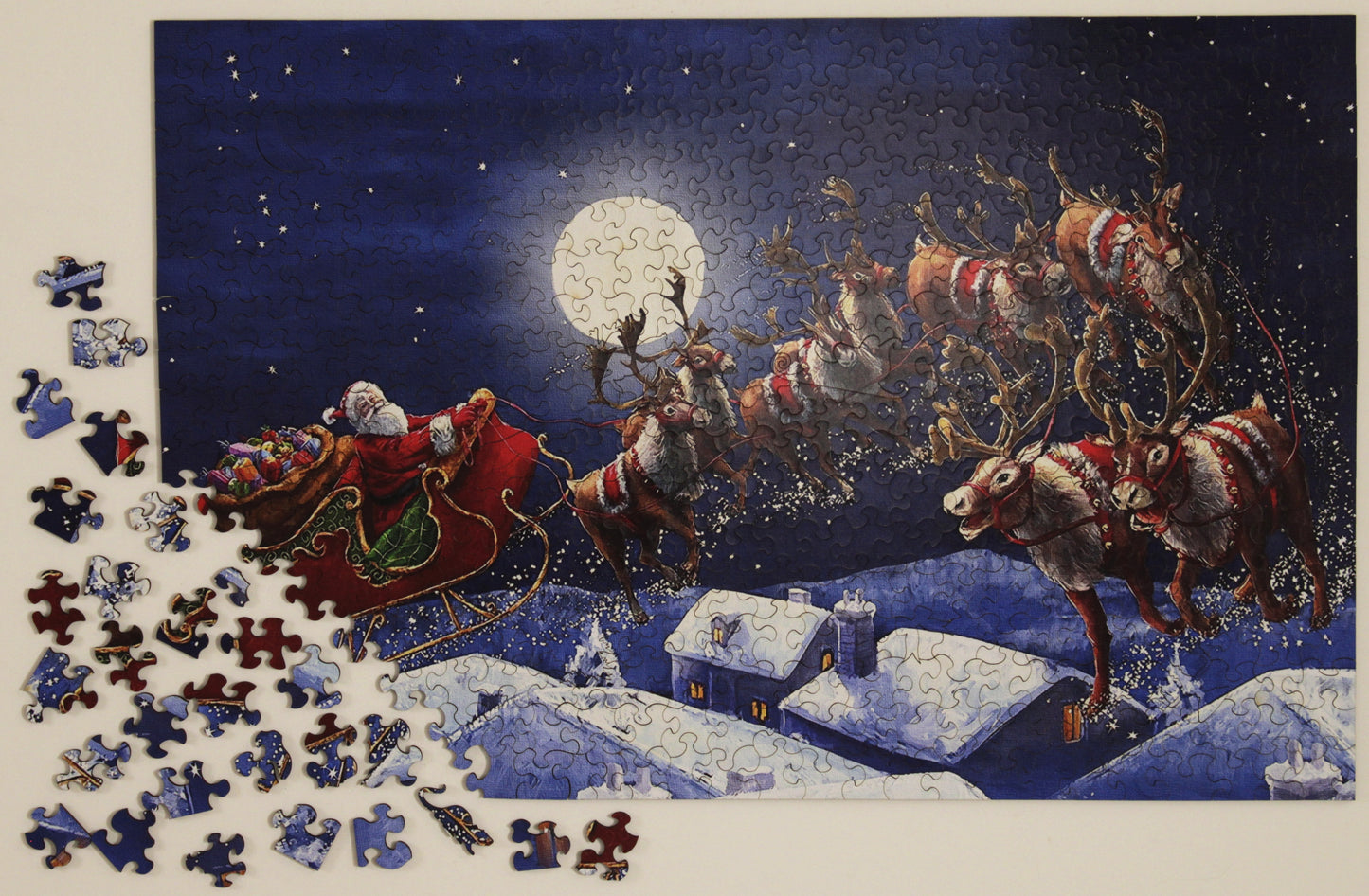 Santa's Sleigh, wooden puzzle, 461 pcs