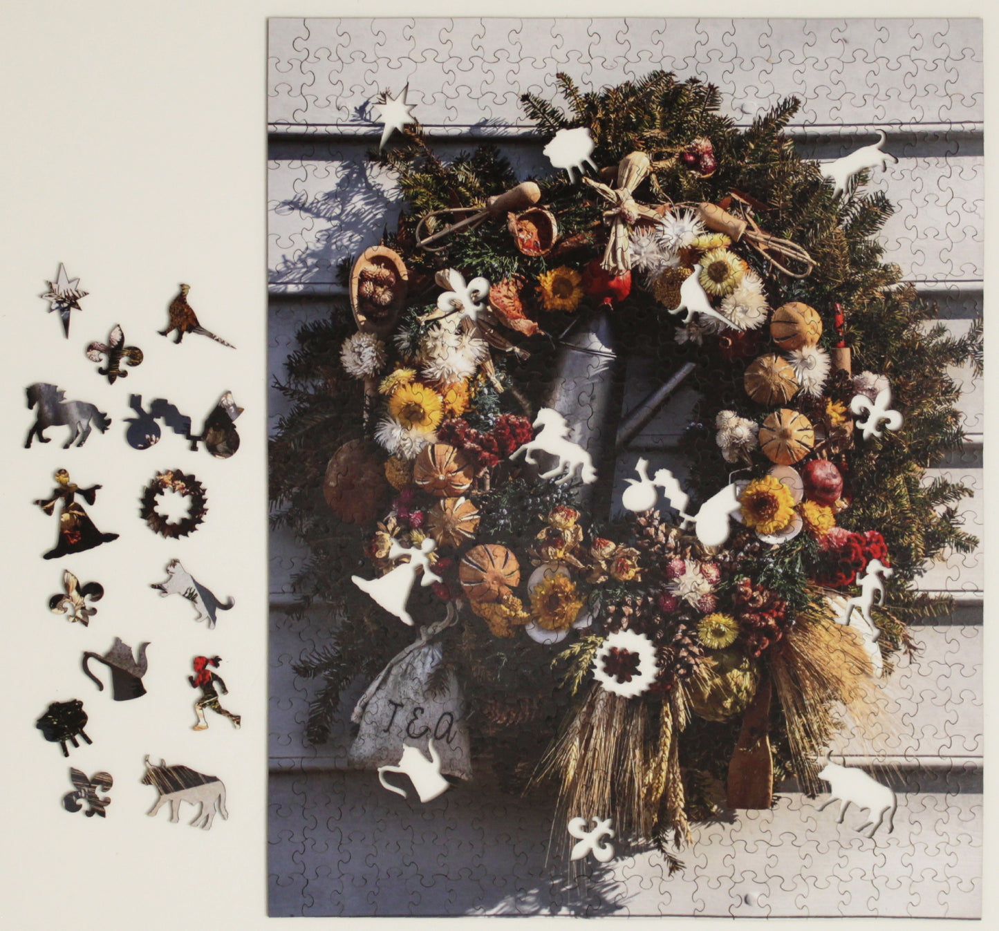Christmas Wreath, wooden puzzle, 515 pcs
