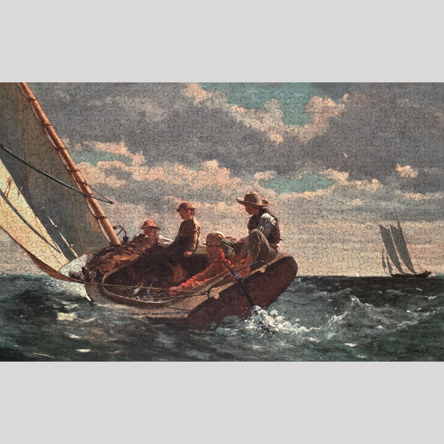 Breezing Up, Winslow Homer, wooden puzzle, 602 pcs