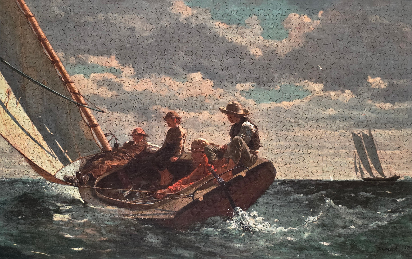 Breezing Up, Winslow Homer, wooden puzzle, 602 pcs