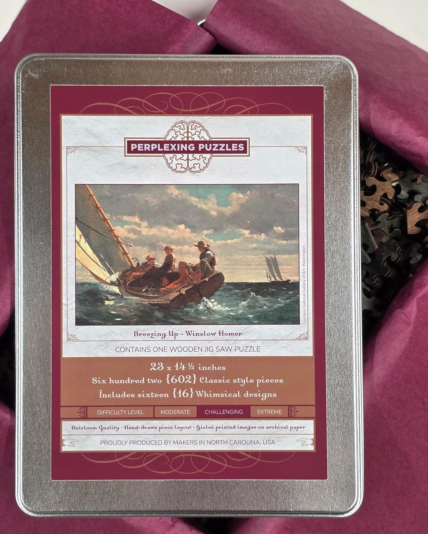 Breezing Up, Winslow Homer, wooden puzzle, 602 pcs