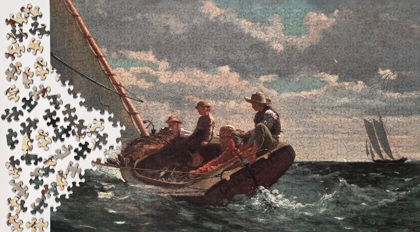 Breezing Up, Winslow Homer, wooden puzzle, 602 pcs