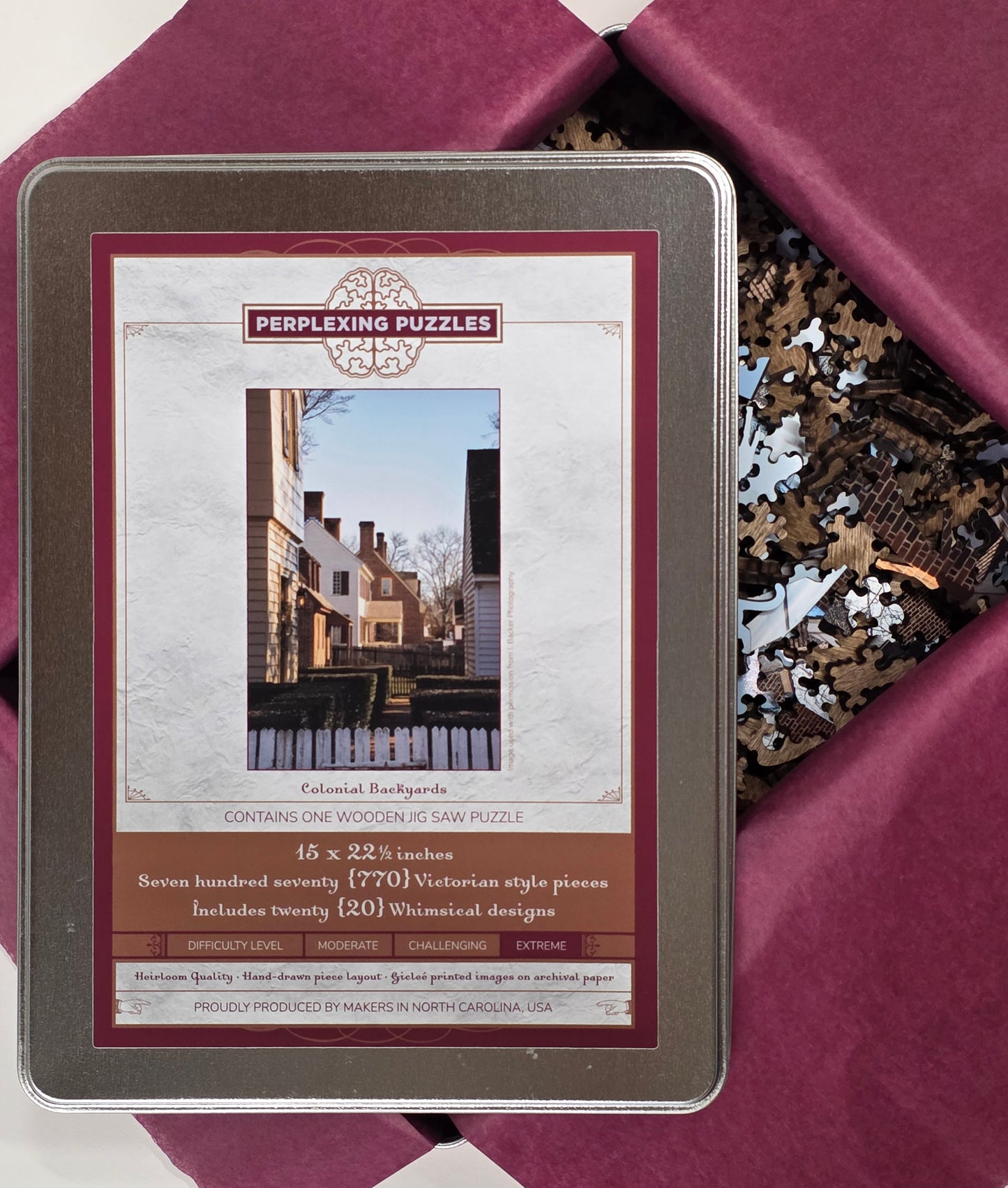 Colonial Backyards, wooden puzzle, 770pcs