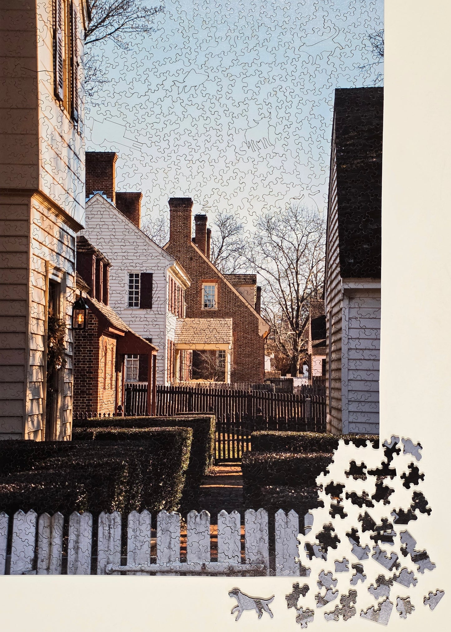 Colonial Backyards, wooden puzzle, 770pcs