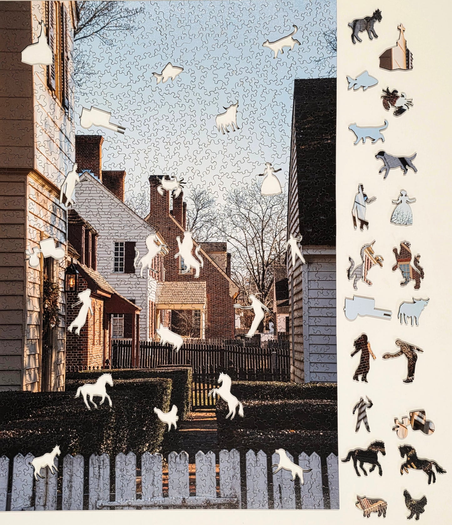 Colonial Backyards, wooden puzzle, 770pcs