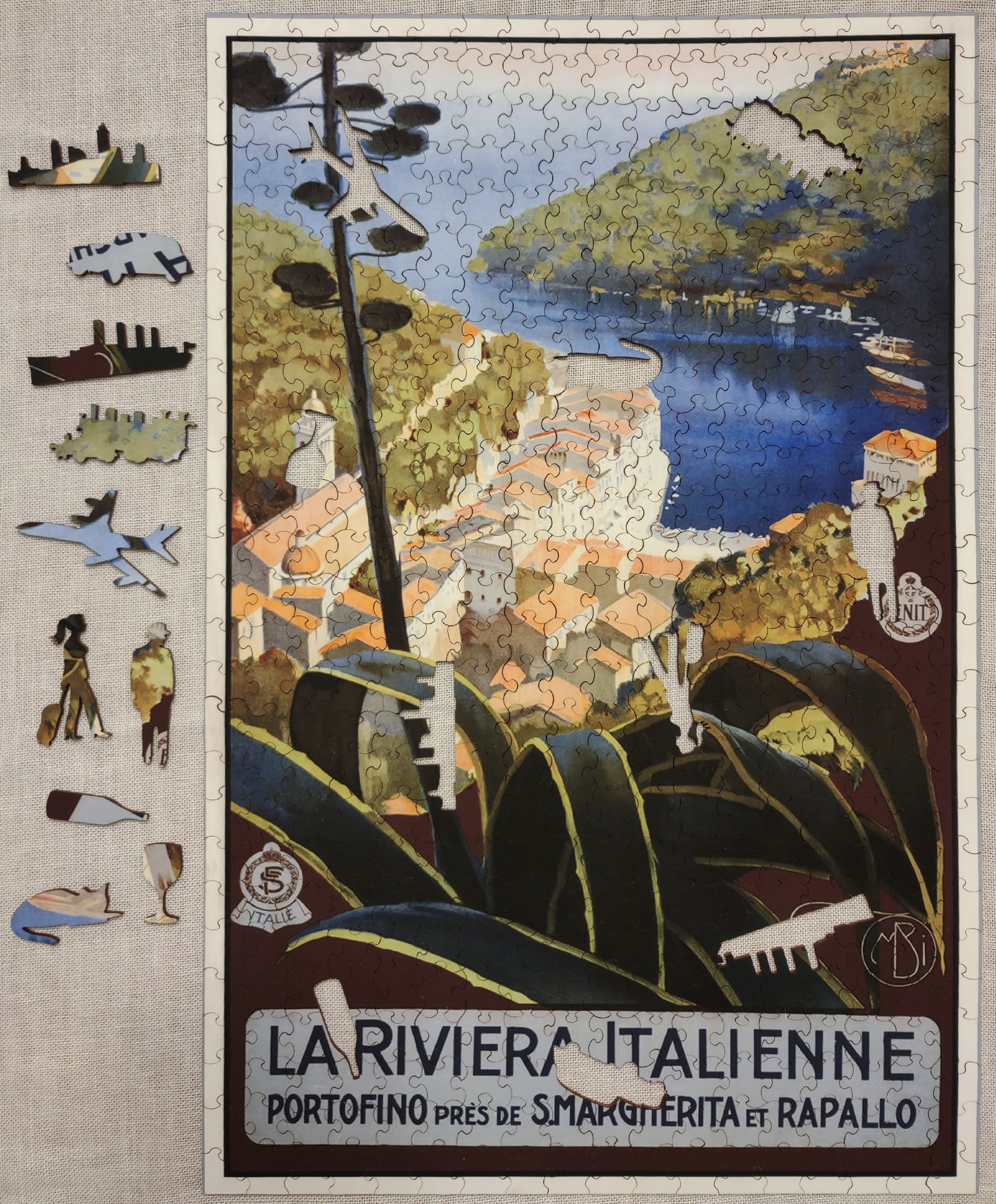Italian Riviera, wooden puzzle, 494 pcs