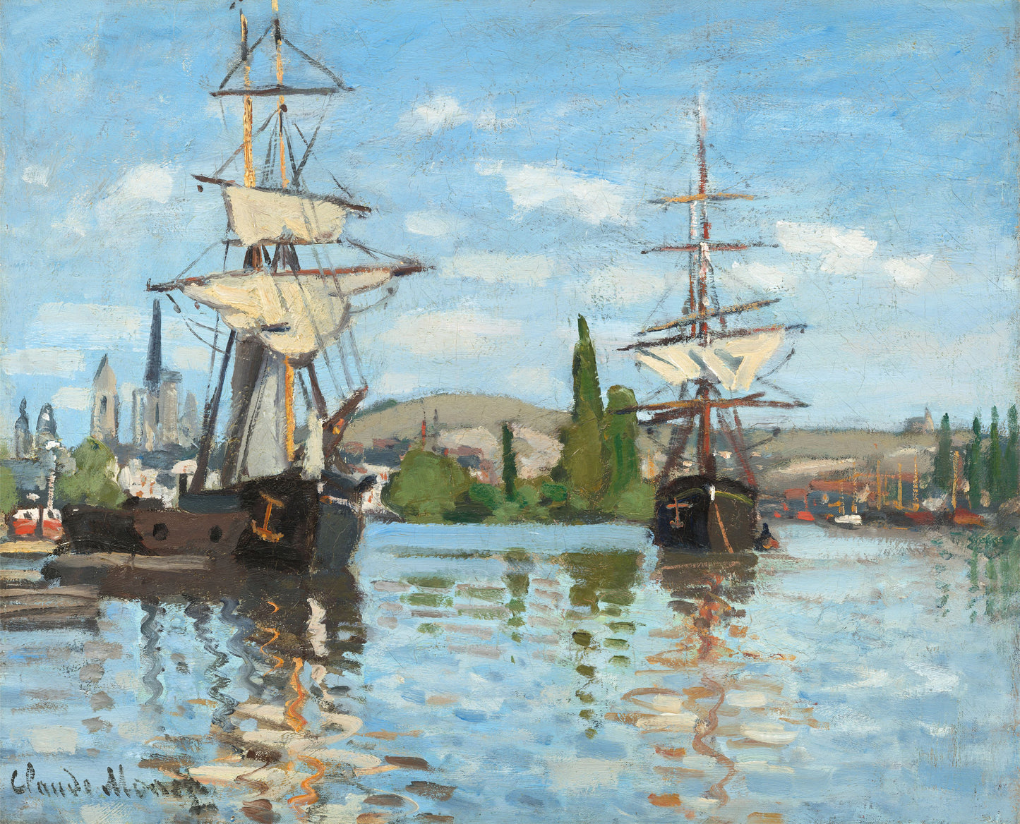 Ships Riding on the Seine, Monet, wooden puzzle, 457 pcs