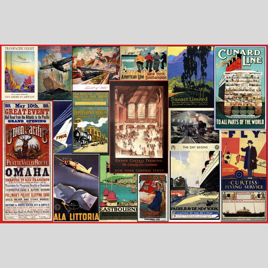 The Golden Age of Travel, wooden puzzle, 608 pcs