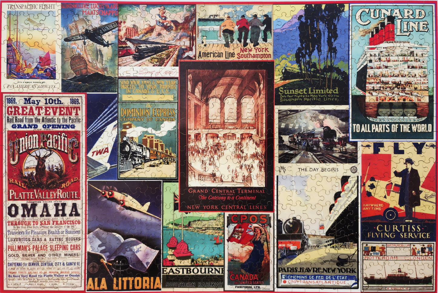 The Golden Age of Travel, wooden puzzle, 608 pcs