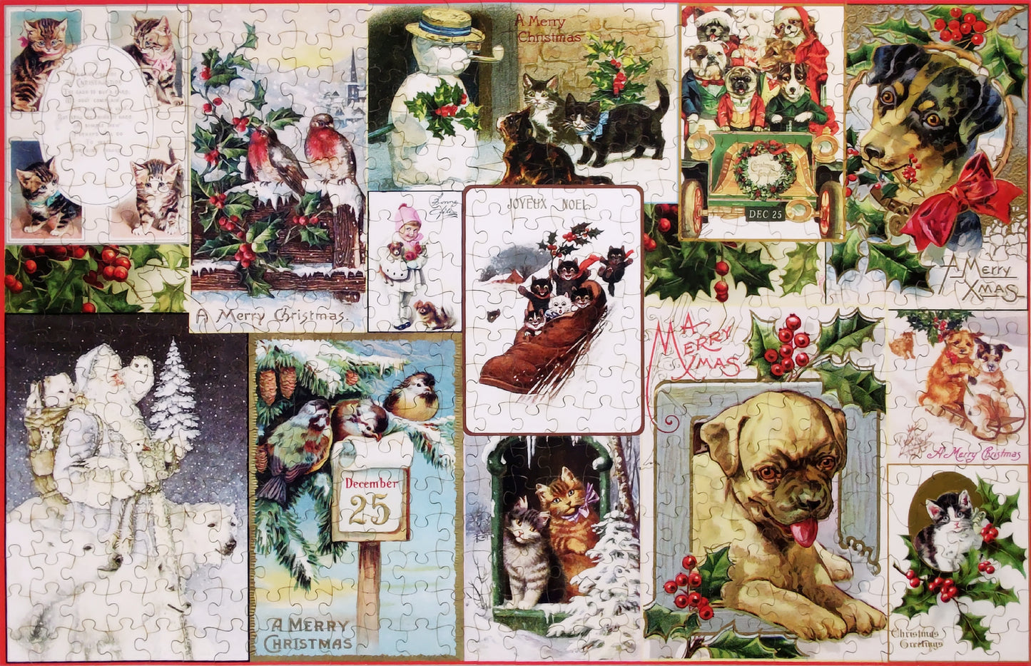 Victorian Christmas Friends, wooden puzzle, 510 pcs