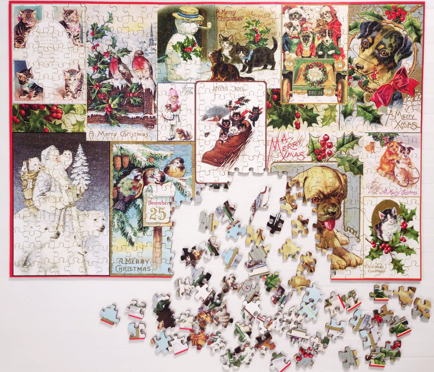 Victorian Christmas Friends, wooden puzzle, 510 pcs